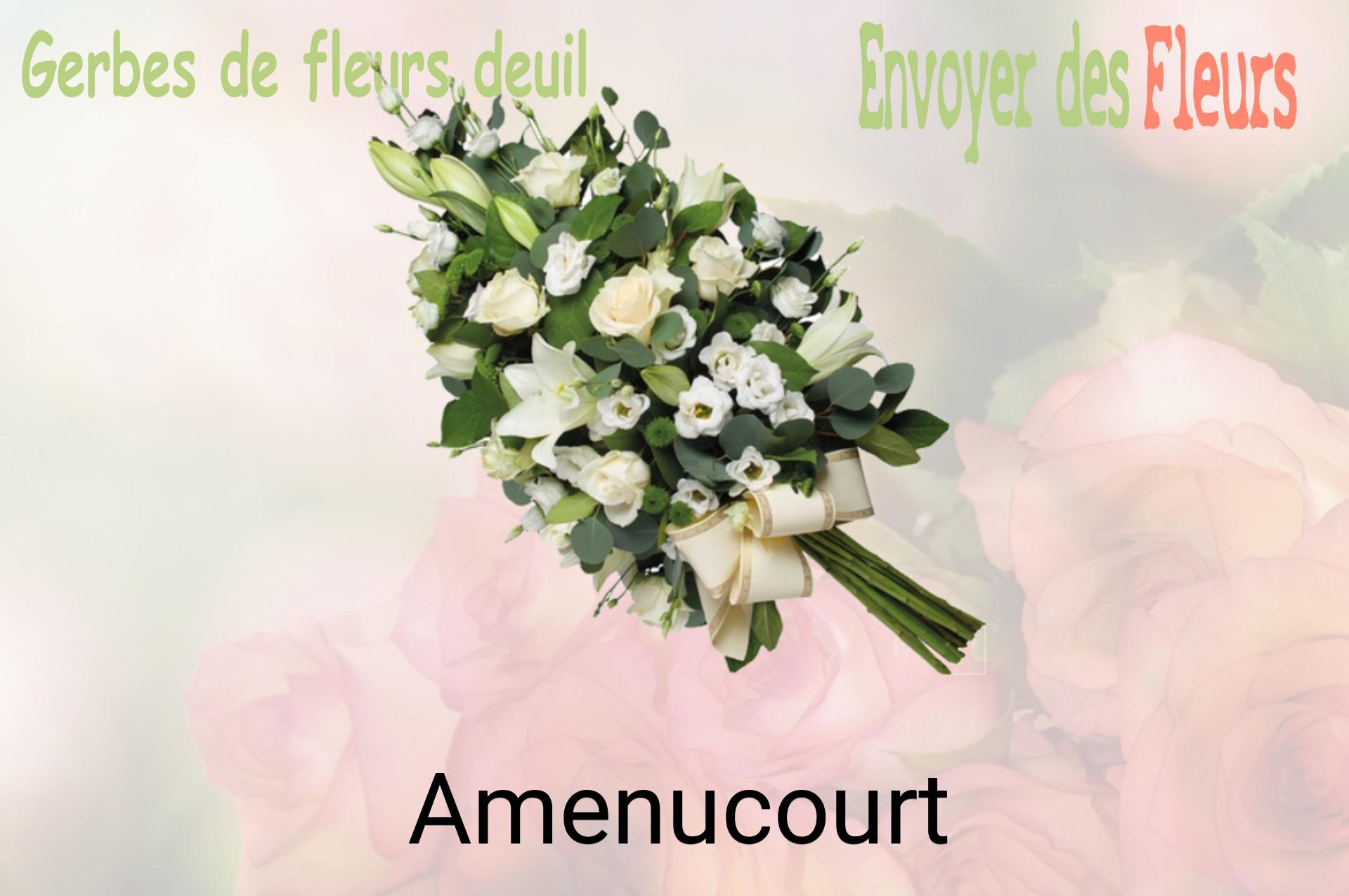 Gerbe de fleurs de deuil livrée à Amenucourt